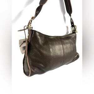 Cee Klein Dark Brown Leather Shoulder Bag